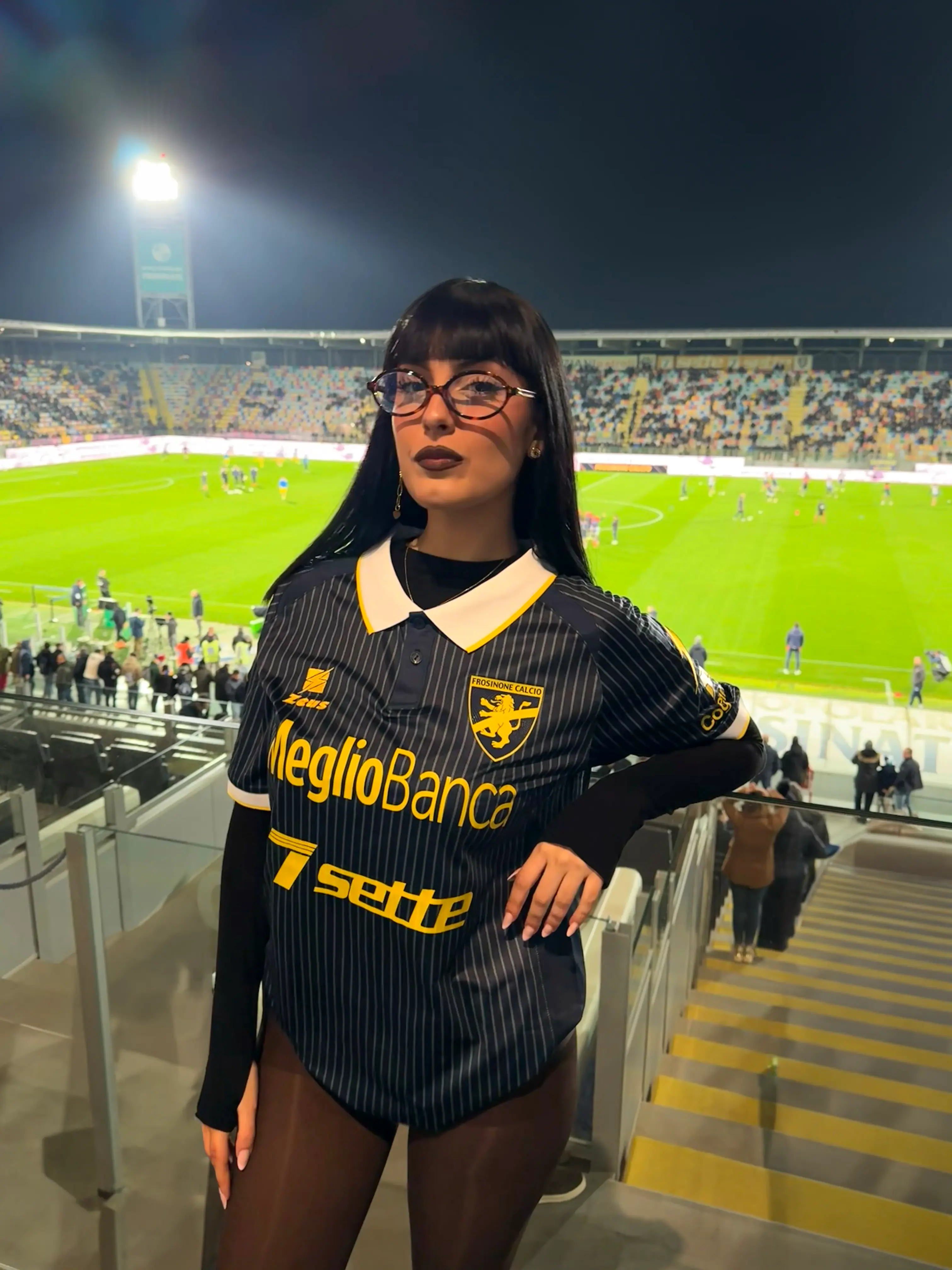 GiuliaMacTips allo stadio durante un evento sportivo
